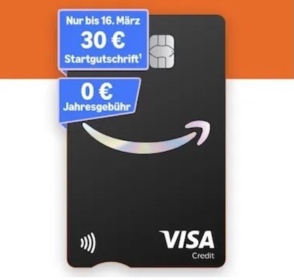 KNALLER! 🔥 30€ Startguthaben 🔥 Bis 2% Cashback auf Amazon Einkäufe 💳 Kostenlose VISA