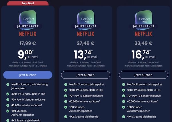 🔥 50% Rabatt auf waipu TV inkl. Netflix   z.B. mit Netflix Premium ab 16,74€ mtl.