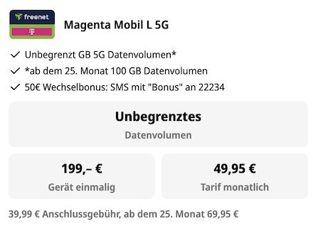 🍏 Apple iPhone 17 Pro für 199€ + Telekom Allnet unlimited 5G für 49,95€ mtl. + 50€ Bonus 🍏 Apple iPhone 17 Pro für 199€ + Telekom Allnet unlimited 5G für 49,95€ mtl. + 50€ Bonus