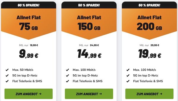 🎉 klarmobil Geburtstag   Vodafone Tarife mit 75GB, 150GB oder 200GB ab 9,99€