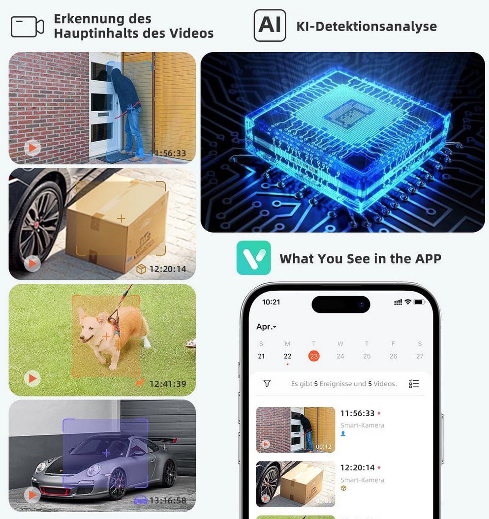 👀 2x Techage CG6DB 2k Akku Überwachungskamera für Außen für 42,89€ (statt 60€) 👀 2x Techage CG6DB 2k Akku Überwachungskamera für Außen für 42,89€ (statt 60€)