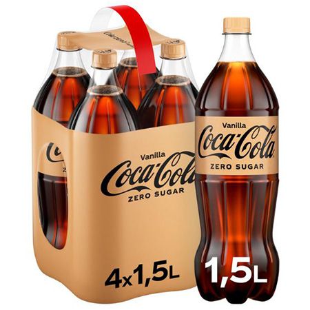 🥤 4 x 1,5L Coca-Cola Zero Sugar Vanilla ab 4,76€ (statt 7€) – 1,19€ pro Flasche