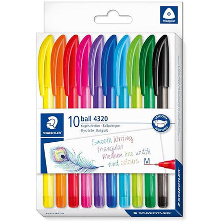 🖊️ 10er Pack Staedtler Dreikant Stick Kugelschreiber für 3,50€ (statt 6€)