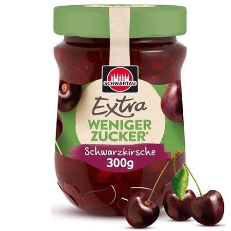 🍒 Schwartau Extra Weniger Zucker Schwarzkirsche, 300g ab 1,99€ (statt 3€)