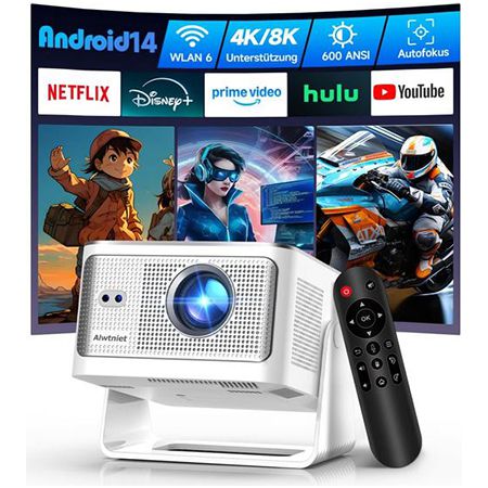 📽️ Alwtniet HY350MAX 1080p Mini Beamer mit Android für 107,99€ (statt 180€)