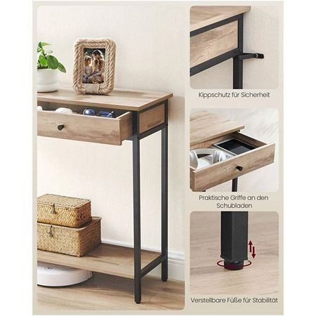 Vasagle Konsolentisch mit 2 Schubladen für 38,99€ (statt 60€)