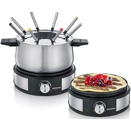 🥘 Severin FO 2471 Fondue-Crêpes-Kombination Set für 39,99€ (statt 53€)