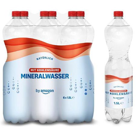 🚰 6 x 1,5L by Amazon Natürliches Mineralwasser mit Kohlensäure für 2,53€ (statt 4€)