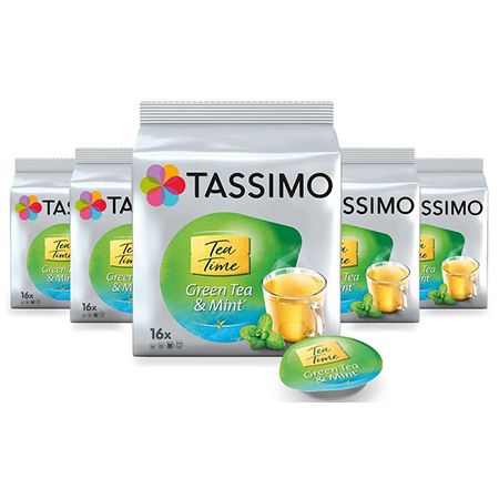 🍵 80er Pack Tassimo Tea Time Grüner Tee mit Minze Kapseln ab 25,64€ (statt 31€)