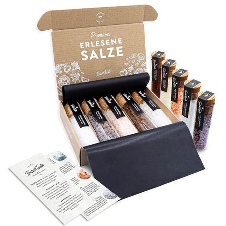 🧂 Timber Taste Gourmet Salz Geschenkset mit 5 Sorten für 11,67€ (statt 18€)