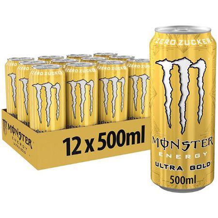 🍍 12er Pack Monster Energy Ultra Gold mit Ananas, 0,5L Dosen ab 10€ (statt 18€)