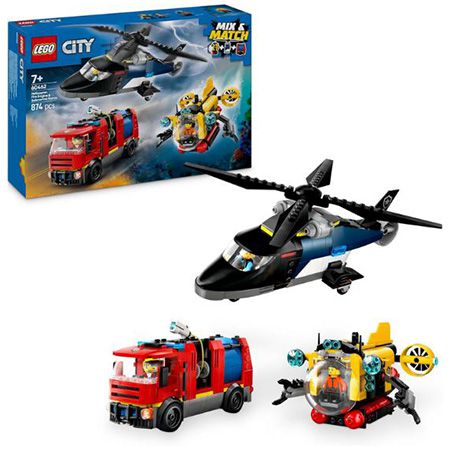 🚁 LEGO 60462 City Kombinationsset mit 3 Fahrzeugen + Figuren für 37,90€ (statt 44€)