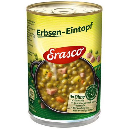 🍲 Erasco Erbsen-Eintopf mit Schweinefleisch, 400g ab 1,42€ (statt 2€)