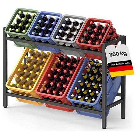 🍾 Songmics Getränkekistenregal mit 2 Ebenen für 6 Kisten für 22,99€ (statt 37€)