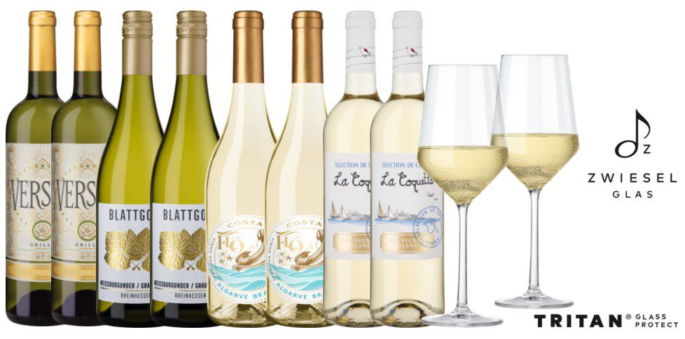 🍷 8 Prämierte Weißweine inkl. 2 Weißweingläser für 42,90€ (statt 81€) 🍷 8 Prämierte Weißweine inkl. 2 Weißweingläser für 42,90€ (statt 81€)