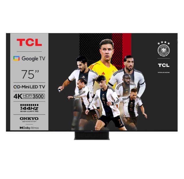 📺 TCL 75C89B – 75 Zoll  QD-Mini LED TV mit 144Hz für 999€ (statt 1.499€)