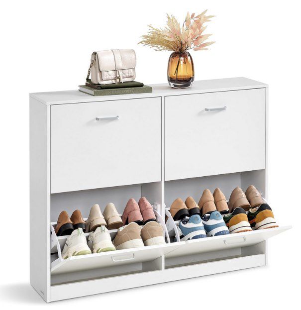 👟 VASAGLE Schuhschrank mit 4 Klappen für bis zu 28 Paare für 58,99€ (statt 100€)