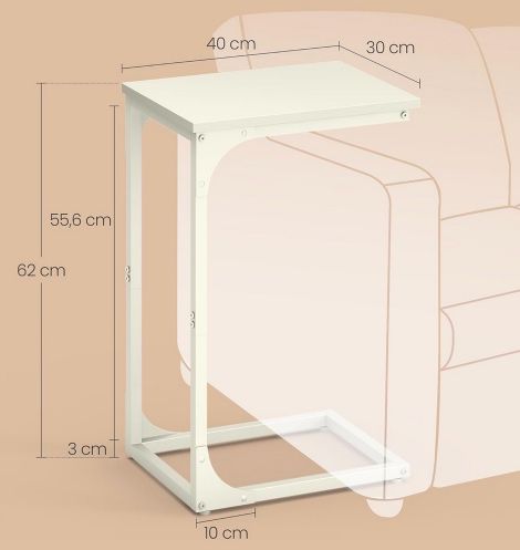 VASAGLE Beistelltisch in C Form mit Metallgestell für 14,39€ (statt 20€) VASAGLE Beistelltisch in C Form mit Metallgestell für 14,39€ (statt 20€)
