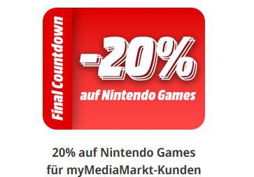 🎮  20% auf Nintendo Switch + Switch 2 Games   MyMediaMarkt Kunden