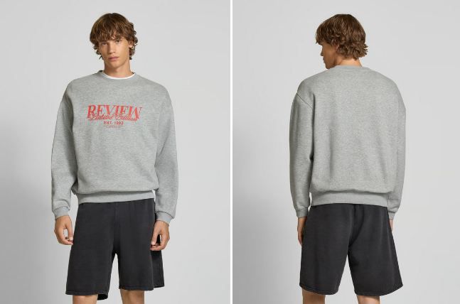 👕 Review Sweatshirt mit Label Print für 34,89€ (statt 45€)