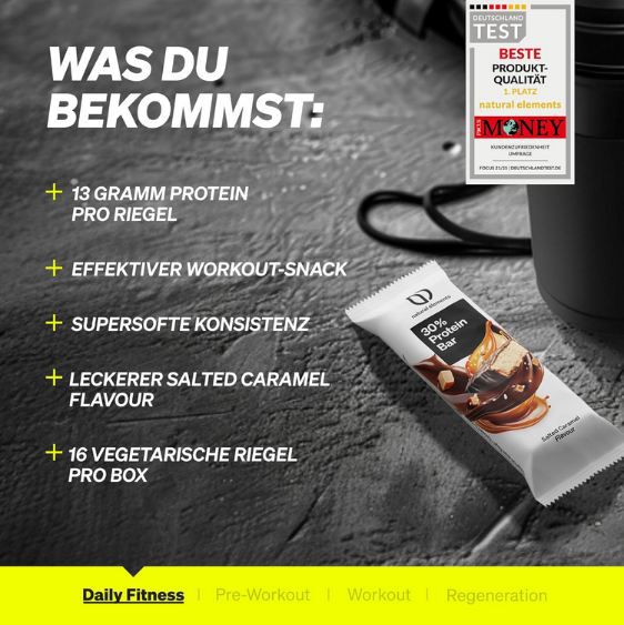 🍫 16er Pack natural elements Proteinriegel Salted Caramel für 16,79€ (statt 21€) 🍫 16er Pack natural elements Proteinriegel Salted Caramel für 16,79€ (statt 21€)