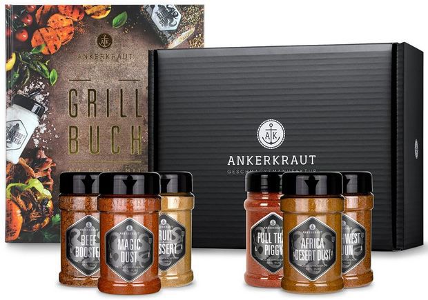 🥩 Ankerkraut Geschenk Grillbuch Set mit 6 Streuern für 42,45€ (statt 66€)