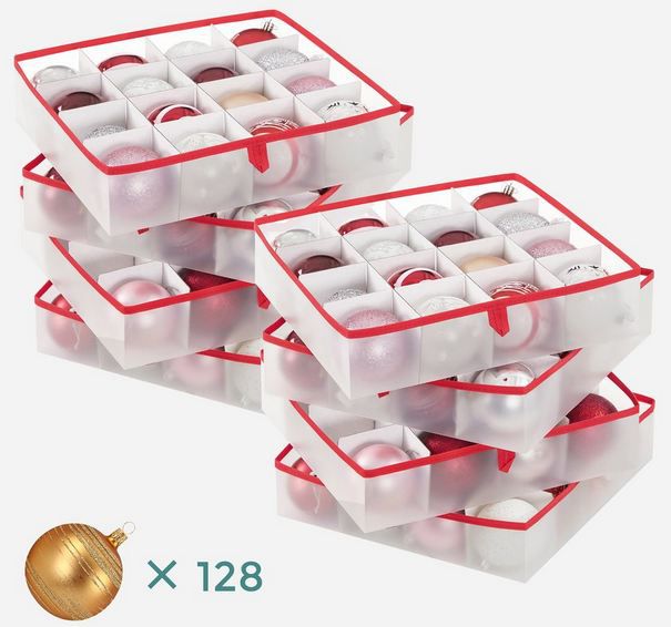 🎄 2er Pack Songmics Aufbewahrungsboxen für Weihnachtskugeln für 17,99€ (statt 30€)