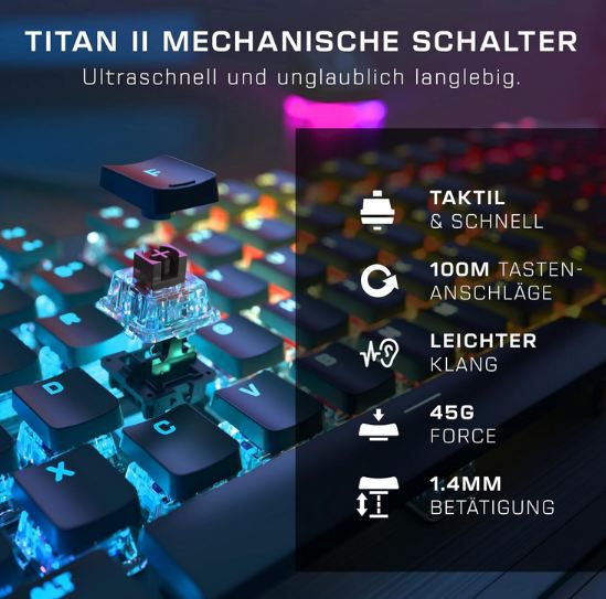 ⌨️ Turtle Beach Vulcan II Mechanische PC Gaming Tastatur für 89,99€ (statt 99€)