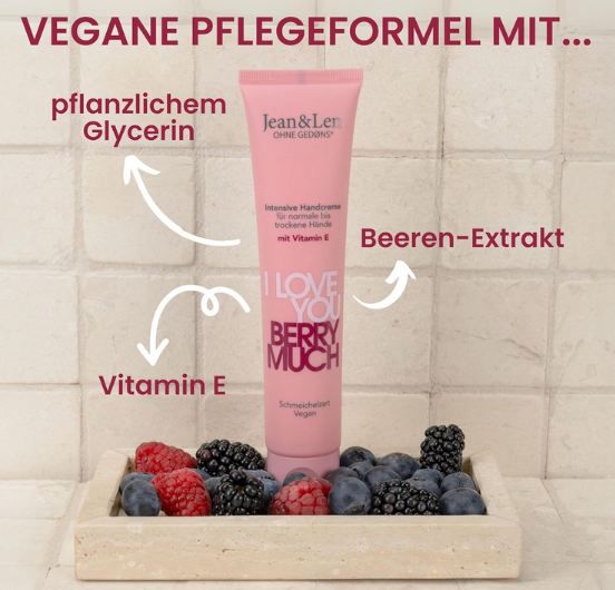 🧴 Jean & Len I Love You Berry Much Handcreme ab 2,12€ (statt 3€) 🧴 Jean & Len I Love You Berry Much Handcreme ab 2,12€ (statt 3€)