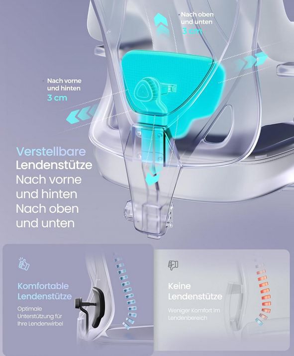 💺 Songmics ergonomischer Bürostuhl mit Lendenstütze für 148,19€ (statt 190€)
