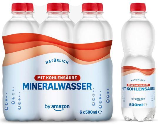 🥤 6er Pack by Amazon Natürliches Mineralwasser mit Kohlensäure, 500ml für 1€ (statt 2€) 🥤 6er Pack by Amazon Natürliches Mineralwasser mit Kohlensäure, 500ml für 1€ (statt 2€)