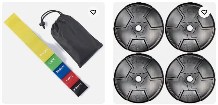 💪🏻  50% Rabatt ab 2 Artikel auf Fitness Zubehör   z.B. 8 x 5Kg Hantelscheiben für 19,98€ (statt 40€)