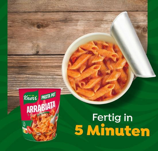 🍝 8er Pack Knorr Pasta Snack Arrabiata ab 5,60€ (statt 7€)