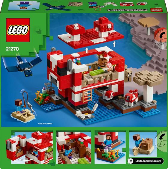 🧱 LEGO 21270 Minecraft Das Pilzkuh Haus Spielset für 31€ (statt 37€)