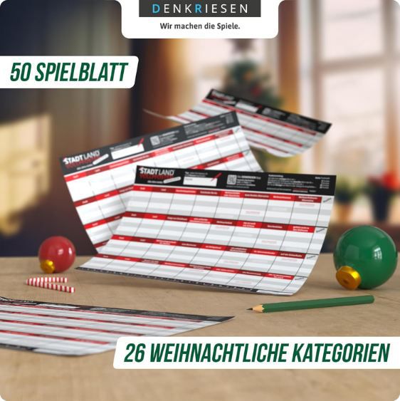 🃏 Denkriesen Stadt Land Vollpfosten Christmas Edition für 9,19€ (statt 14€)