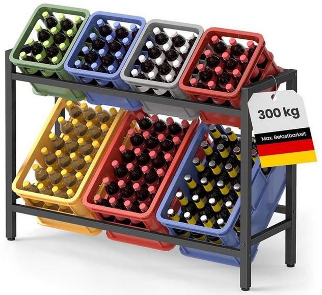 🍾 Songmics Getränkekistenregal mit 2 Ebenen für 6 Kisten für 22,99€ (statt 37€)