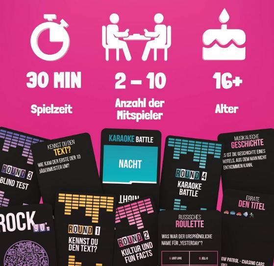 🪩 PlayHit Das Musikquiz der 90er und 2000er, Party  & Kartenspiel für 12,99€ (statt 18€)