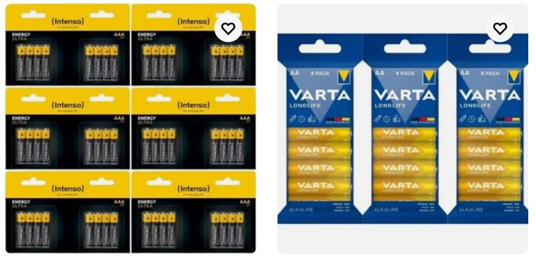 🔋 5€ Rabatt auf 24er oder 48er Intenso/Varta Batterien   z.B. 48x Intenso 9,99€ (statt 16€)