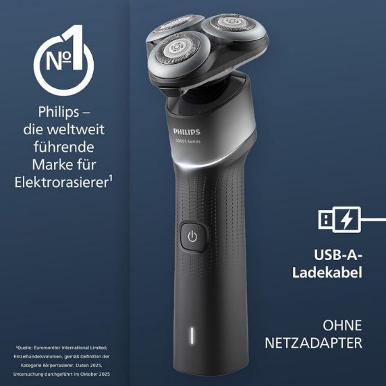 🪒 Philips Shaver Series 5000X Nass  & Trockenrasierer für 54,99€ (statt 67€)