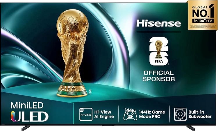 📺 Hisense 85U7Q 85 📺 Hisense 85U7Q 85 4K Mini LED ULED Smart TV mit 144Hz für 1.299€ (statt 1.438€)