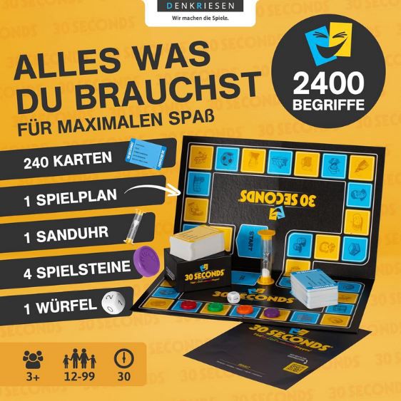 🤔 Denkriesen 30 Seconds Brett Ratespiel für 19,99€ (statt 27€)