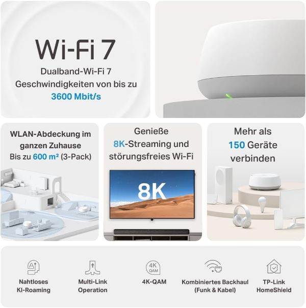 🛜 3er Set TP-Link Deco BE3600 Wi-Fi 7 Mesh Router & Repeater für 199,90€ (statt 241€) 🛜 3er Set TP Link Deco BE3600 Wi Fi 7 Mesh Router & Repeater für 199,90€ (statt 241€)