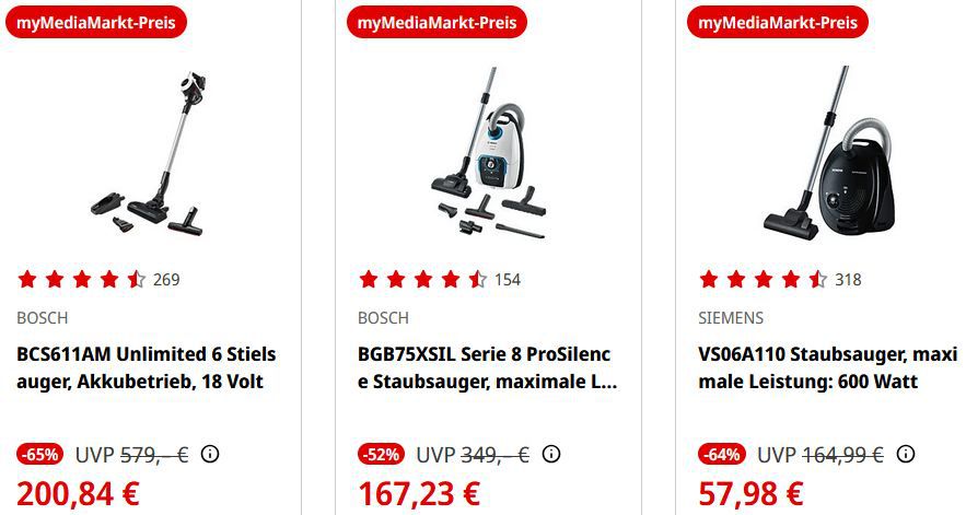 đ„ Media Markt: Bosch & Siemens MwSt. (eff. 16%) geschenkt fĂŒr MyMediaMarkt Kunden đ„ Media Markt: Bosch & Siemens MwSt. (eff. 16%) geschenkt fĂŒr MyMediaMarkt Kunden