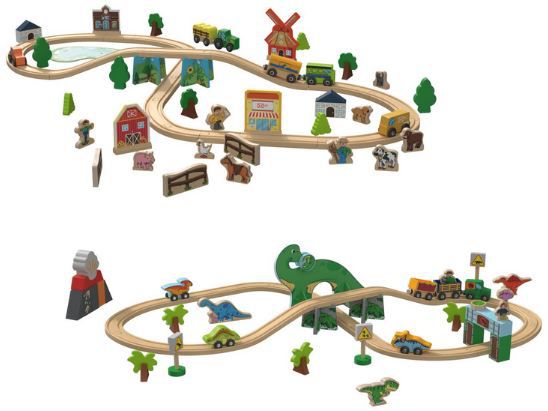 🚂 lupilu Farm oder Dinosaurier Holzeisenbahn-Set für 25,94€ (statt 40€) 🚂 lupilu Farm oder Dinosaurier Holzeisenbahn Set für 25,94€ (statt 40€)