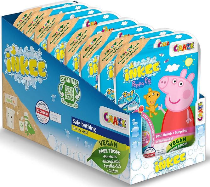 🛀 8er Pack Inkee Surprise Peppa Pig Badekugeln für 16,30€ (statt 25€)