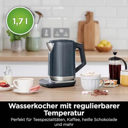 🍵 Ninja KT201EUCYD Cyberspace Wasserkocher, 1,7L für 62,99€ (statt 85€)