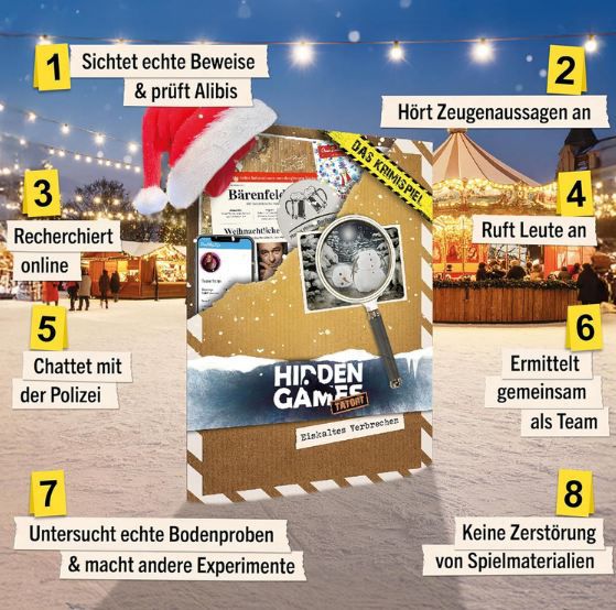 🔎 Hidden Games Eiskaltes Verbrechen, Der Winterkrimi Spiel für 19,90€ (statt 25€)