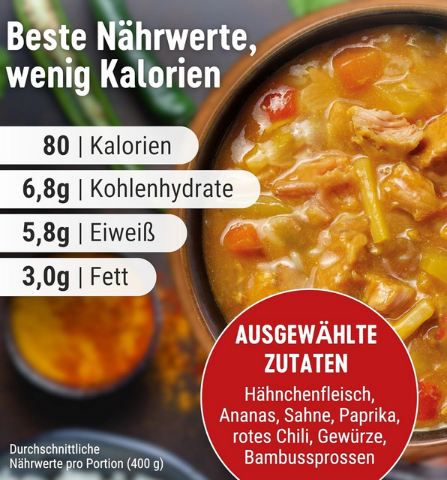 🍛 Dreistern Hähnchencurry Gemüse & Sauce, 400g ab 2,84€ (statt 4€)