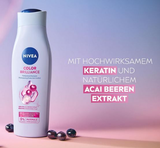🧴 Nivea Color Brilliance Farbschutz Shampoo, 250ml ab 1,35€ (statt 3€)