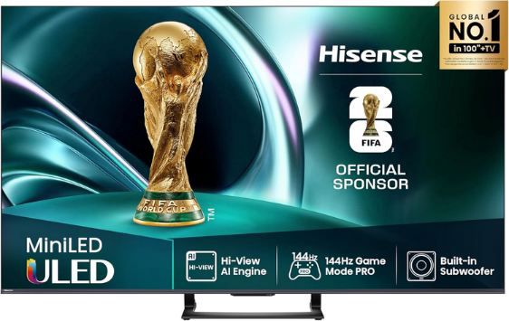 📺 Hisense 50U7Q 50 4K Mini LED ULED Smart TV bis 144Hz für 427€ (statt 475€)